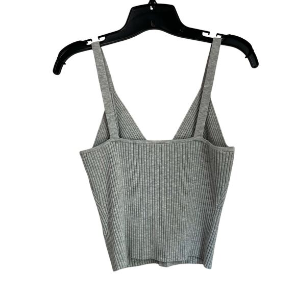 Aerie Gray Button Front Sweater Tank Top Size XL - Picture 3 of 9